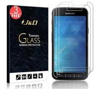 J&D Compatible for Samsung Galaxy Xcover 4 Glass Screen Protector (3-Pack), Not Full Coverage, Tempered Glass HD Clear Ballistic Glass Screen Protector for Galaxy Xcover 4 Glass Film