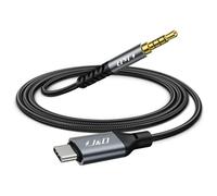 J&D USB C to 3.5mm Adapter, Aux Cord for Car Type C to 3.5mm Audio Jack Cable, TRRS Headphone Stereo Adapter Mic Compatible with iPhone 15/16/17 Series and Galaxy S24/S25 Series, 1 Meter