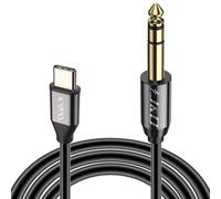 J&D USB C to 6.35mm 1/4 inch TRS Male Audio Cable Adapter Aux Jack Ste