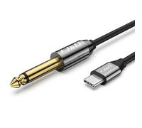 J&D USB-C to 6.35mm 1/4 inch TS Audio Cable, Gold Plated USB Type C to 1/4" Male Mono Interconnect Aux Adapter Cable Compatible with iPhone 16/17 Series, 2 Meter