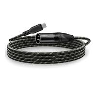 J&D USB Type C to XLR Male Mono Audio Output Cable, USB C to XLR Braided Cable for AMP, Speaker, Mixer, Compatible with iPhone 16/17 and Galaxy S25 Series, Not Support Microphone, 3 M