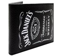J.D. Whiskey Brand Sour Mash Wallet Bi-Fold Coin Pocket & Card Holder, Black