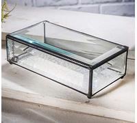 J Devlin Box 830 groß abgeschrägte Glas klar Andenken Schmuck Box 20,3 x 10,2 x 5,1 cm