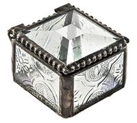 J Devlin Glass Art Antique Vintage Casual Cottage Traditional Stained Glass Keepsake Wedding Engagement Gift Box Clear Vintage 522