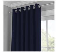 J.Din Blackout Curtains for Bedroom - Door Curtain Thermal Insulated Eyelet Panels - Single Drape for Living Room (Navy Blue, 90 x 72 Inch Drop, 1 Panel)