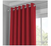 J.Din Blackout Curtains for Bedroom - Door Curtain Thermal Insulated Eyelet Panels - Single Drape for Living Room (Red, 90 x 90 Inch Drop, 1 Panel)