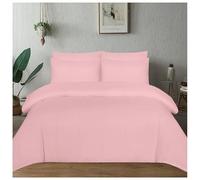 J.Din Blush Pink Plain Dyed Duvet Cover - Soft Brushed Microfiber - Single Bedding Set With Matching Pillow case - Quilt Cover Sets