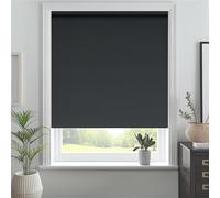 J.Din Made To Measure Roller Blinds, Thermal Blackout Roller Blind, Easy Fit Insulated UV Protection Child Safe Home Office Window Blinds, Dark Grey 210W x 165H cm
