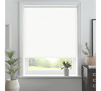 J.Din Made To Measure Roller Blinds, Thermal Blackout Roller Blind, Easy Fit Insulated UV Protection Child Safe Home Office Window Blinds, White 240W x 165H cm