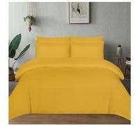 J.Din Ochre Yellow Plain Dyed Duvet Cover - Soft Brushed Microfiber - Single Bedding Set With Matching Pillow case - Quilt Cover Sets