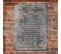 J.DXHYA Tin Poster Metal Sign Funlaugh Bikers Prayer May The Sun Rise in Front of Me,Retro Rustic Quote Saying Words Bar Men Cave Garden Wall Art,Festival Party Farmhouse Aluminum,Home Decor Signs