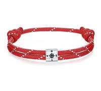 J.Endéar mens+clearance+sale,prime+deals+today+clearance, Compass Nautical Paracord Bracelet for Men, Sterling Silver 925 Handmade Bracelet Surfer Summer Beach Jewelry Partner Gift, Red