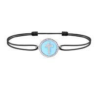 J.Endéar womens+clearance+sale,prime+deals+today+clearance, Cross Anklet for Women Girl, 925 Sterling Silver Enamel Waterproof Anklet for Summer Beach, Adjustable String Cord Ankle Bracelet Black