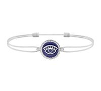 J.Endéar womens+clearance+sale,prime+deals+today+clearance, Evil Eye Anklet for Women Girl, 925 Sterling Silver Waterproof Enamel Anklet Summer Beach, Adjustable String Cord Ankle Bracelet Grey