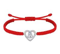 J.Endéar womens+clearance+sale,prime+deals+today+clearance, Sister Bracelet for Women Girls, 925 Sterling Silver Heart Jewelry Handmade Red Cord Adjustable Friendship Gifts