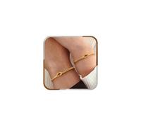 J.Fée 2Pcs Couples Bracelets Gold For Women 925 Sterling Silver Bracelet,Infinity Love Bracelet Set Gift Box, Couple Gifts Mother and Daughter Gifts Christmas, Gold