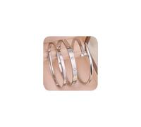 J.Fée 3Pcs Bangles for Womens Waterproof Ladies Bracelet Stack Stainless Steel Bracelets for Womens Four Leaf Clover Bracelet 4MM CZ Tennis Bracelets Gifts for Christmas