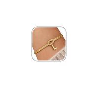 J.Fée Initial Gold Bracelet for Women, Knot Bracelet Eternal Infinity Collection 925 Silver 14K Initial Bracelets, Ladies Bracelets 26 Initials A-Z, Gifts for Women, Gifts for Friends-L