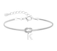 J.Fée Initial Silver Bracelet for Women 925 Silver, Knot Bracelet Eternal Infinity Collection Initial Bracelets, Ladies Bracelets 26 Initials A-Z, Gifts for Women, Gifts for Friends-K