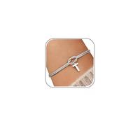 J.Fée Initial Silver Bracelet for Women 925 Silver, Knot Bracelet Eternal Infinity Collection Initial Bracelets, Ladies Bracelets 26 Initials A-Z, Gifts for Women, Gifts for Friends-T