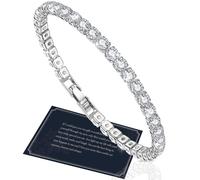 J.Fée Tennis Bracelet,Bracelets for Women,Crystal Women Bracelet 3,4mm Zircon,17,18,19cm,Silver-plated,Gold-plated,Rose Gold-plated,D Color,VVS
