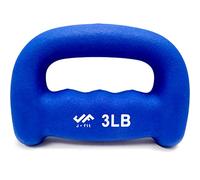 J/FIT JFIT Neoprene D-Grip Dumbbell Weight, 3LB, 3 Pound