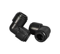 J/G Equal Elbow Connector - 12 mm - Black - WS1203
