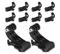 J-hooks Buckle Mount 10pcs with Long Thumb Screws for Action Cameras | Screw and Phone Clamp Black Set, Quarter Inch ABS Included, Portable Quick Mounting for Outdoor Helmet Shots