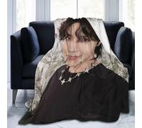 J-Hope Blanket Soft Fleece Lightweight Blanket for Bed, Couch, Chair, Sofa 4 Sizes