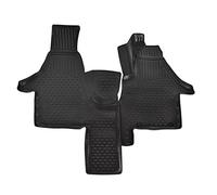 J&J AUTOMOTIVE 3D Rubber Floor Mats Set fits VW Multivan/Caravelle / T6 2016-Up 4pcs, Tailored Heavy Duty Car Mats, Water Resistant, Raised edges