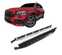 J&J AUTOMOTIVE | Black Side Steps Aluminium and ABS Plastic for Mercedes GLB X247 2019-Up, Kit of 2 pieces (Left and Right), Mounting Material Included