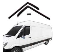 J&J AUTOMOTIVE | GP Wind and Rain Deflector Suitable for Sprinter W906 2006-2018, Black, Tinted, Set of 2, Aerodynamic, Easy to Install, Attachment with Clips