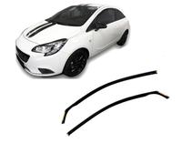 J&J AUTOMOTIVE | Heko Wind Deflectors Compatible with Corsa D/E 2006-2019 3-Door Hatchback, 2-Piece Set, Black, Smoked, Aerodynamic, Easy Installation