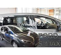 J&J AUTOMOTIVE | Heko Wind Deflectors Compatible with S-Max 2 (2016 onwards), 4-Piece Set, Aerodynamic, Easy Installation