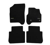 J&J AUTOMOTIVE | Logo Tailored Black floor Car Mats for C3 Picasso 2009-2016 4pcs, Carpet mat, Anti slip backing, Heel pad, Fixings & 2 logos included