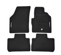 J&J AUTOMOTIVE | Logo Tailored Black floor Car Mats for Freelander mk2 2006-2014 4pcs, Carpet mat, Anti slip backing, Heel pad, Fixings & 2 logos included
