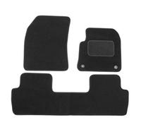 J&J AUTOMOTIVE | Tailored Black floor Car Mats for 5008 2017-2024 3pcs, Carpet mat, Anti slip backing, Heel pad, Fixings, Allweather, 100% FIT