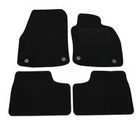J&J AUTOMOTIVE | Tailored Black floor Car Mats for Astra H mk5 2004-2010 4pcs, Carpet mat, Anti slip backing, Heel pad, Fixings, Allweather, 100% FIT