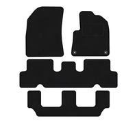J&J AUTOMOTIVE Tailored Black Floor Car Mats for Citroen C4 Grand Picasso mk2 2013-Up 4pcs, Carpet mat, Anti slip backing, Heel pad, Fixings, Allweather, 100% FIT