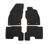 J&J AUTOMOTIVE | Tailored Black floor Car Mats for Corsa mk3 D/E 2006-2019 4pcs, Carpet mat, Anti slip backing, Heel pad, Fixings, Allweather, 100% FIT