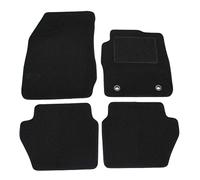 J&J AUTOMOTIVE | Tailored Black floor Car Mats for Fiesta mk6 2008-2017 4pcs, Carpet mat, Anti slip backing, Heel pad, Fixings, Allweather, 100% FIT