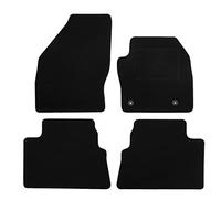 J&J AUTOMOTIVE | Tailored Black floor Car Mats for Kuga mk1 2008-2012 4pcs, Carpet mat, Anti slip backing, Heel pad, Fixings, Allweather, 100% FIT