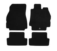 J&J AUTOMOTIVE | Tailored Black floor Car Mats for Megane mk2 2002-2008 4pcs, Carpet mat, Anti slip backing, Heel pad, Fixings, Allweather, 100% FIT