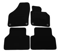 J&J AUTOMOTIVE | Tailored Black floor Car Mats for Tiguan mk1 2007-2015 4pcs, Carpet mat, Anti slip backing, Heel pad, Fixings, Allweather, 100% FIT