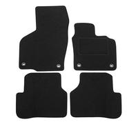 J&J AUTOMOTIVE Tailored Black Floor Car Mats for VW Passat CC 2005-2012 4pcs, Carpet mat, Anti slip backing, Heel pad, Fixings, Allweather, 100% FIT