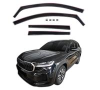 J&J AUTOMOTIVE | Wind Deflectors Compatible with Kodiaq mk2 LSE 2024-Up, 4pcs, Black, Tinted, Aerodynamic, Acrylic Glass