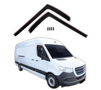 J&J AUTOMOTIVE | Wind Deflectors Compatible with Sprinter W907 2018-Up, 2pcs, Black, Tinted, Aerodynamic, Acrylic Glass
