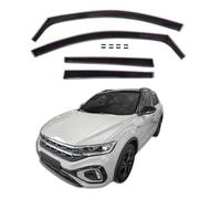 J&J AUTOMOTIVE | Wind Deflectors Compatible with Taigo 2021-up, 4pcs, Black, Tinted, Aerodynamic, Acrylic Glass