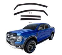 J&J AUTOMOTIVE Wind Deflectors for Ford Ranger T9 Raptor 2022-up 4pcs, Black Tint, Extra Durable, Reduce Wind Noise, Car Wash Safe