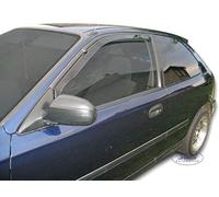 J&J AUTOMOTIVE Wind Deflectors for Honda Civic 3 Door 1995-2001 2pcs, Black, Aerodynamic, Easy Installation